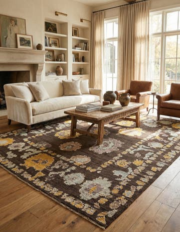 9' 3 x 12' 3 Hand Knotted Oushak Wool Rug