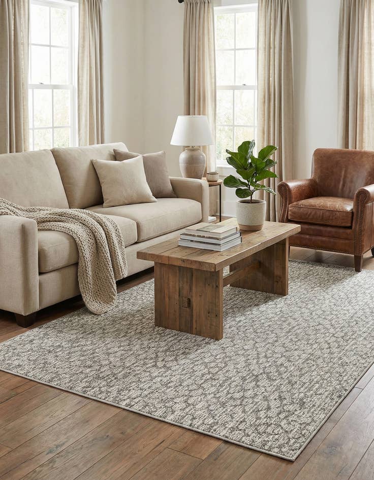 Detail image of  4' 1 x 6' 1  Washable Safari Indoor / Outdoor Rug