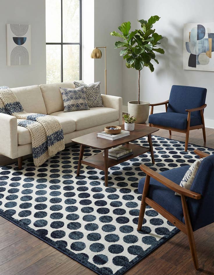 Detail image of 7' 10 x 10' Easy-Clean Sabrina Soto Indoor / Outdoor Rug
