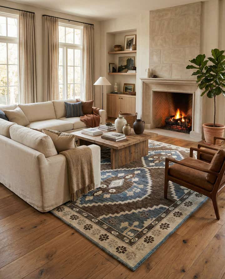 10' x 14' 9 Hand Knotted Moroccan Wool Rug