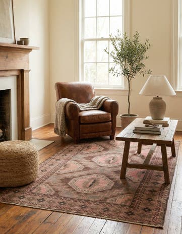 3' 6 x 6' 4 Hand Knotted Ultra Vintage Persian Wool Rug
