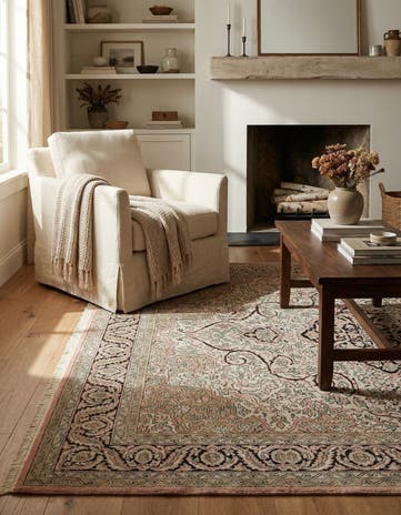 4' 1 x 6' 2 Hand Knotted Kashmir Wool Rug