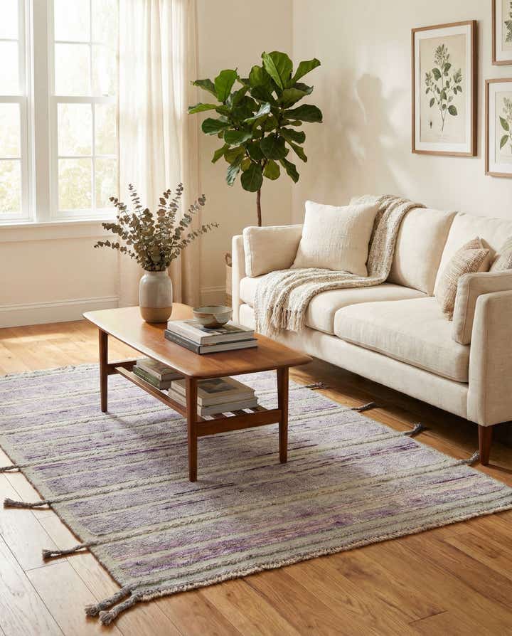 4' 3 x 6' 2 Hand Knotted Moroccan Wool Rug