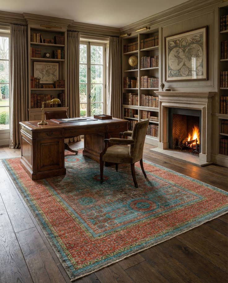 Detail image of 5' 10 x 7' 10 Hand Knotted Amina Rug