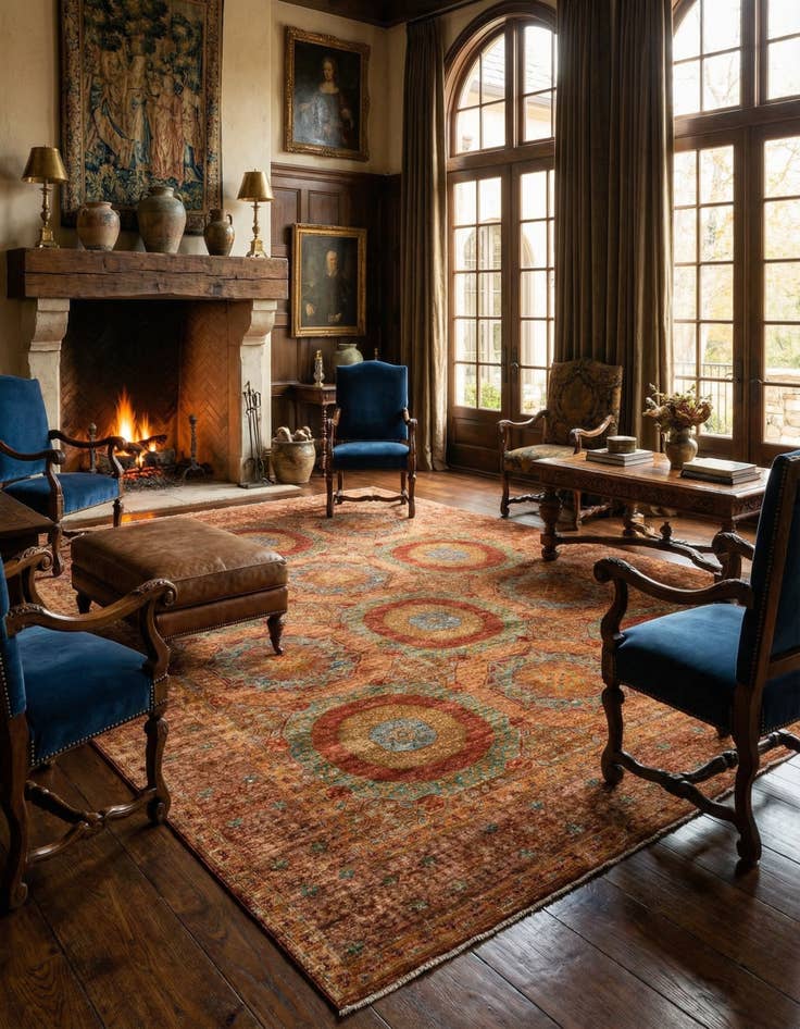 Detail image of 8' 2 x 10' 1 Mamluk Wool Rug