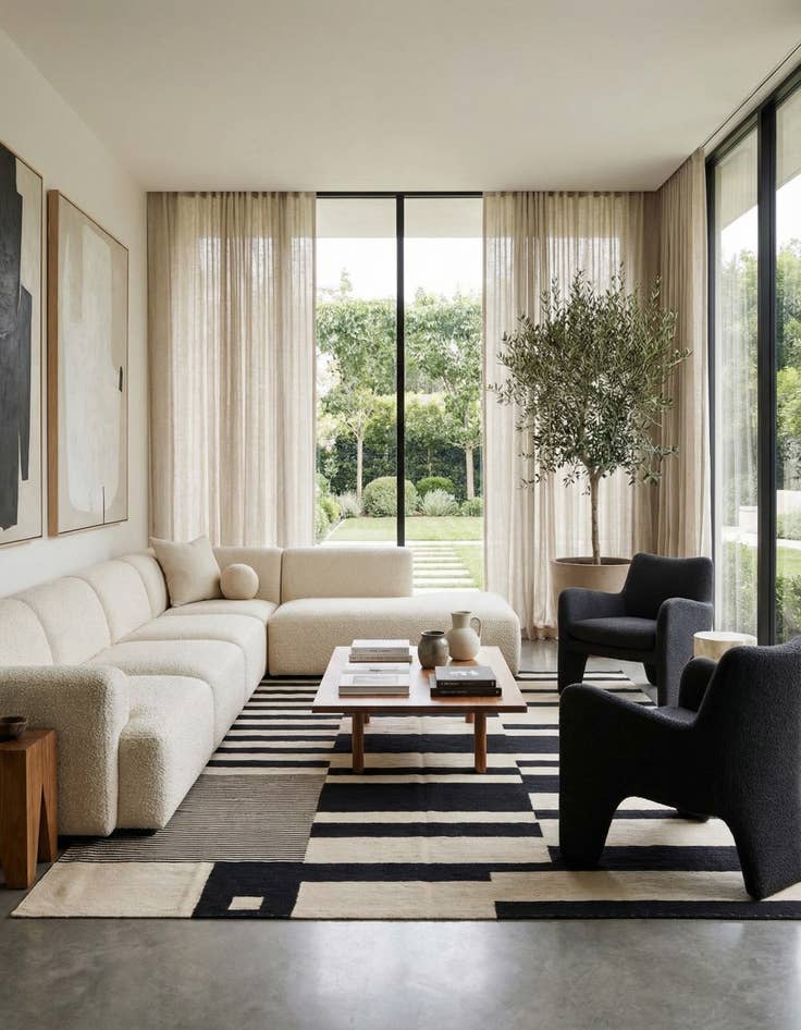 Detail image of 8' 9 x 11' 3 Hand Woven Kilim Modern Wool Rug