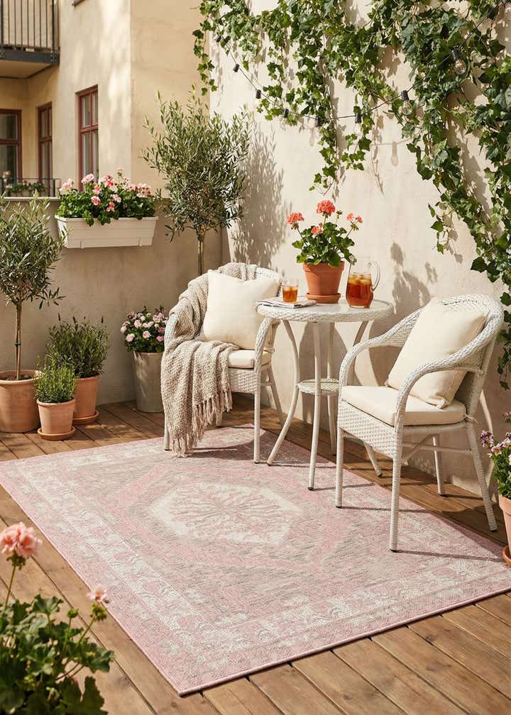 4' x 6' Easy-Clean Traditional Indoor / Outdoor Rug