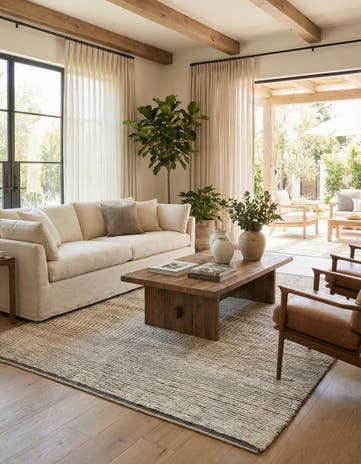 6' 3 x 9' 3 Hand Knotted Moroccan Wool Rug