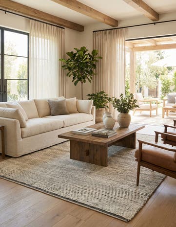 6' 3 x 9' 3 Hand Knotted Moroccan Wool Rug