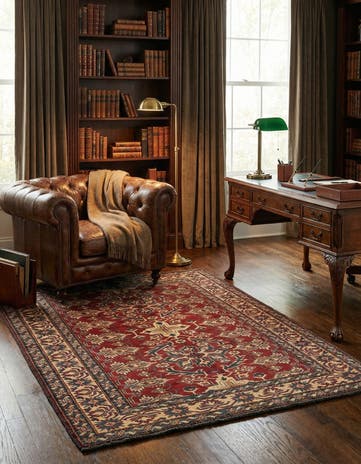 4' 11 x 6' 5 Hand Knotted Kazak Wool Rug
