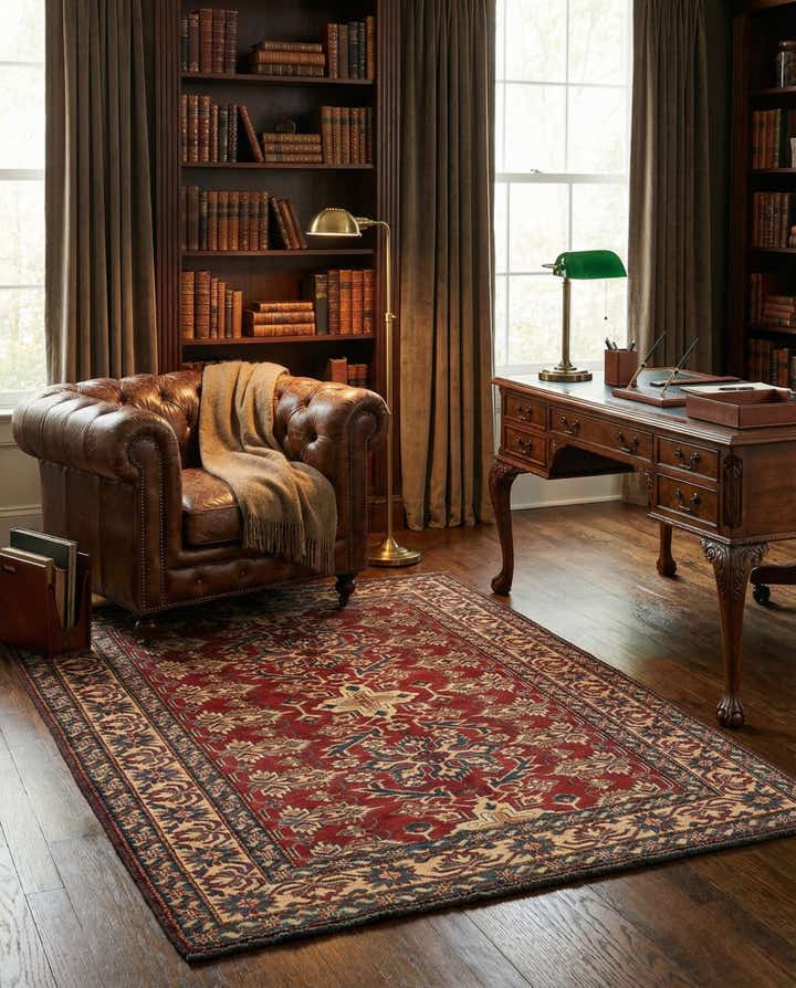 4' 11 x 6' 5 Hand Knotted Kazak Wool Rug