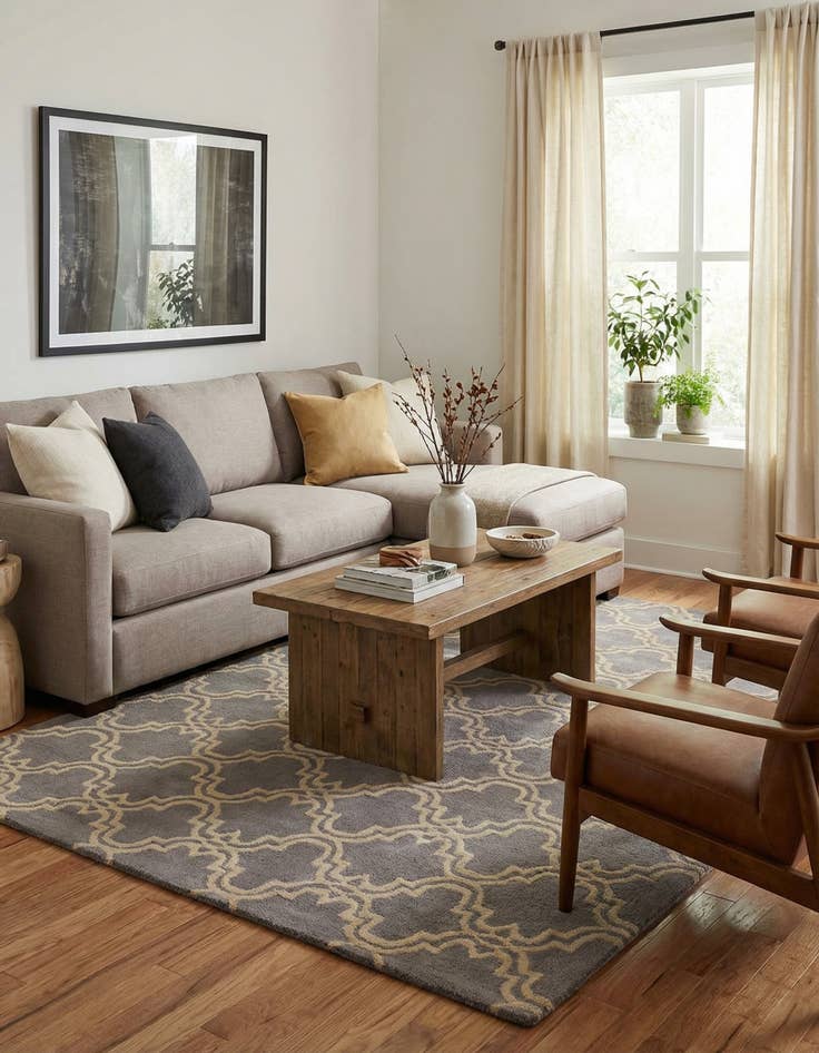 Detail image of 5' x 8' Luna Wool Rug