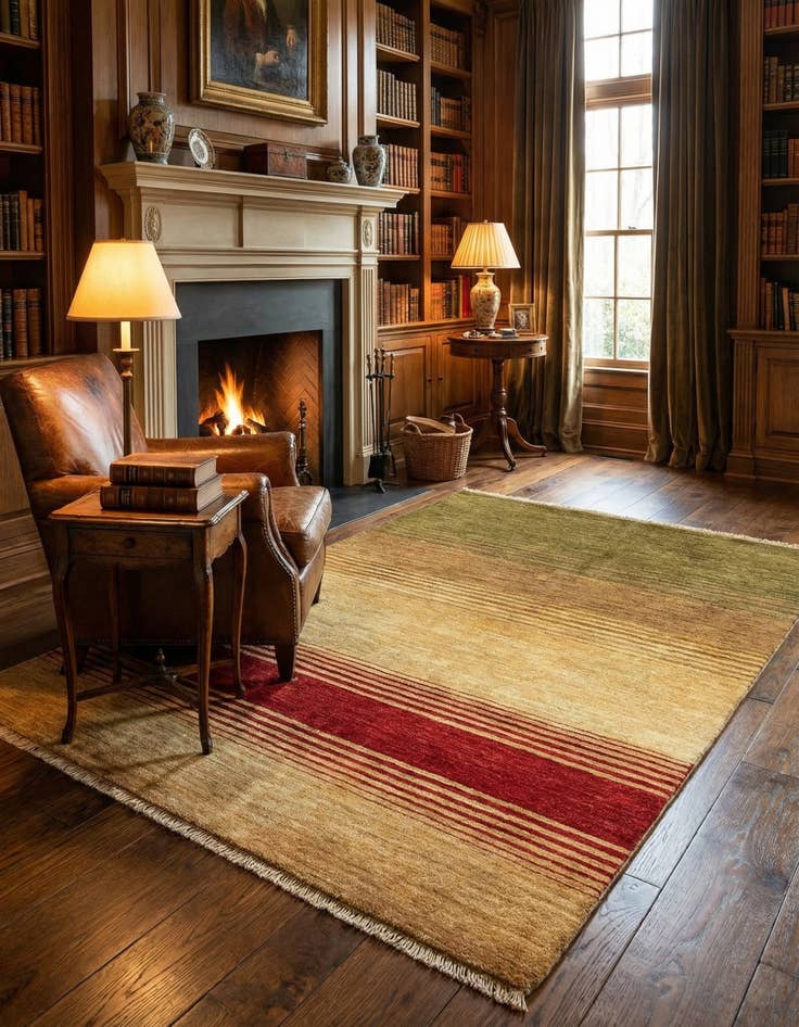 Detail image of  4' 11 x 6' 10 Shayan Wool Rug