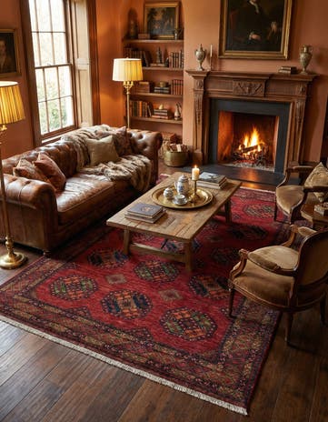 6' 8 x 10' 8 Ersari Afghan Wool Rug