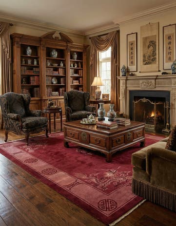 8' 10 x 11' 10 Hand Knotted Antique Finish Wool Rug
