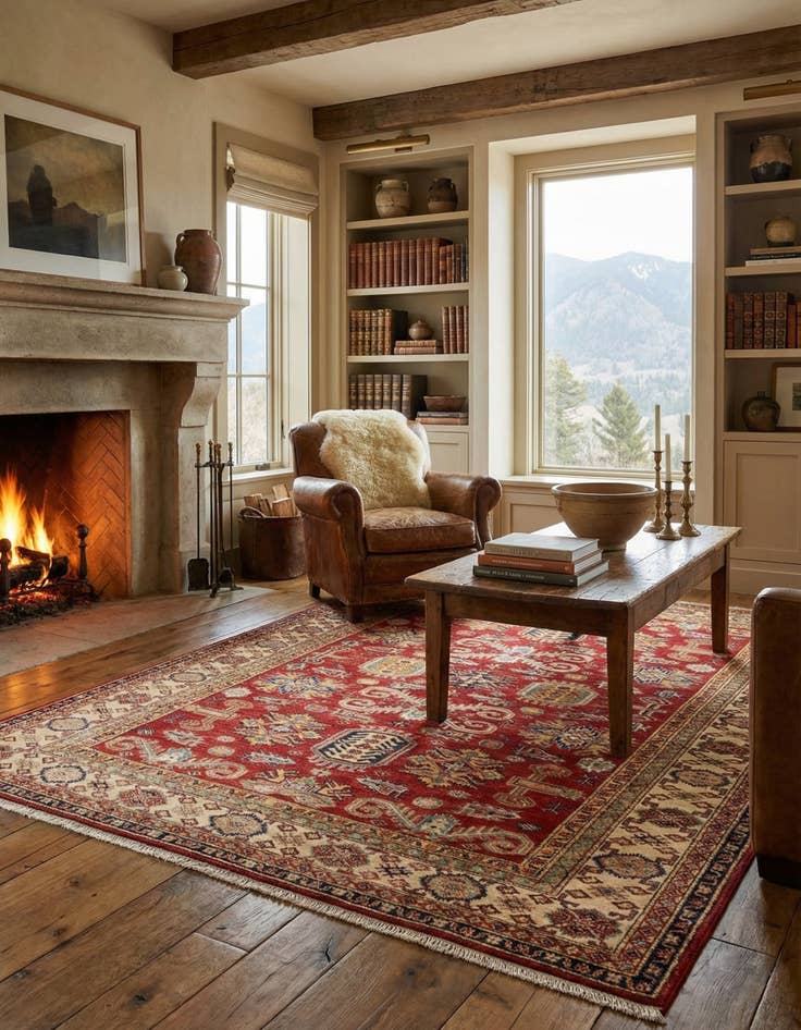 Detail image of 5' 7 x 8' 1 Kazak Wool Rug