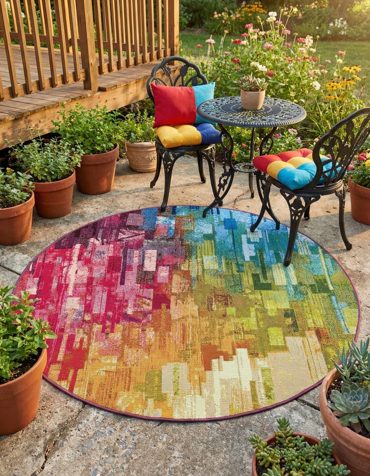4' x 4' Easy-Clean Modern Indoor / Outdoor...