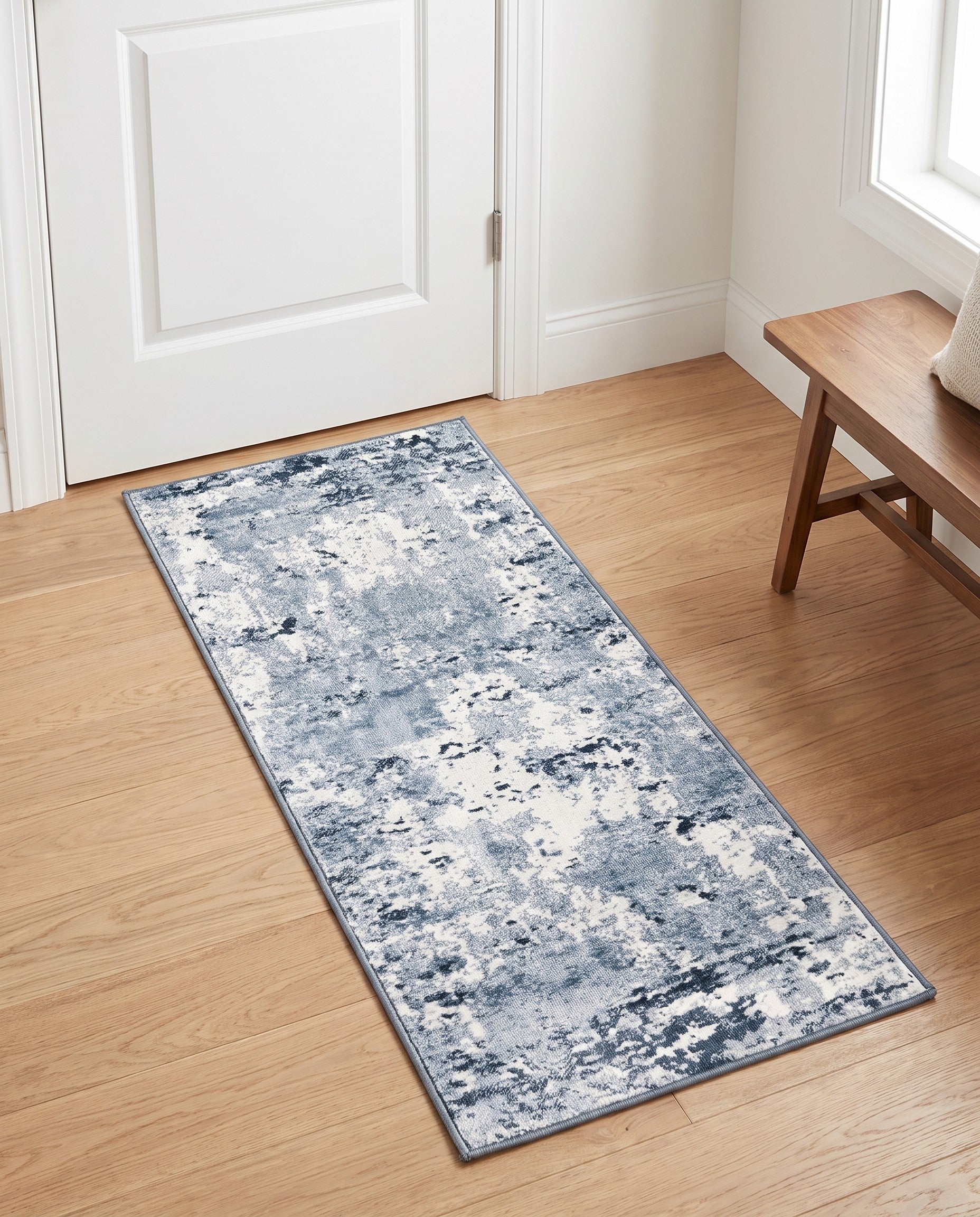 Vintage Blue Aurora Runner Rug