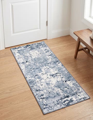 Vintage Blue Aurora Runner Rug