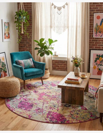 Washable El Paso Round Rug