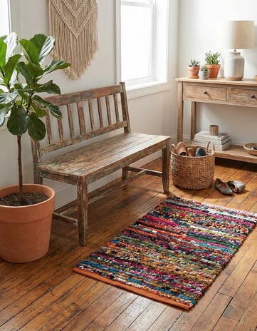 Handmade Braided Chindi Rug