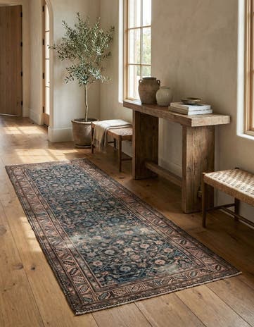 3' 4 x 9' 1 Hand Knotted Ultra Vintage Persian Wool Runner Rug