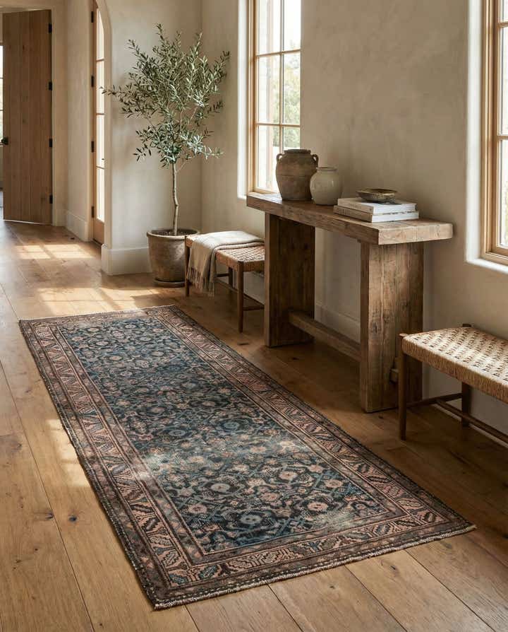 3' 4 x 9' 1 Hand Knotted Ultra Vintage Persian Wool Runner Rug