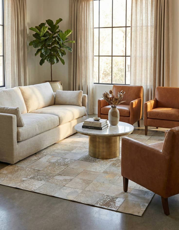 Detail image of  5' 1 x 8' Cowhide Rug