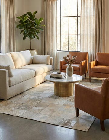 5' 1 x 8' Cowhide Rug