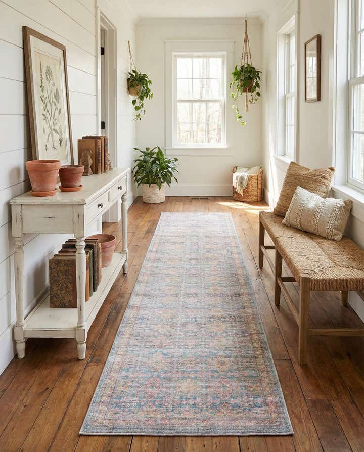 2' 7 x 14' Washable Nostalgia Runner Rug