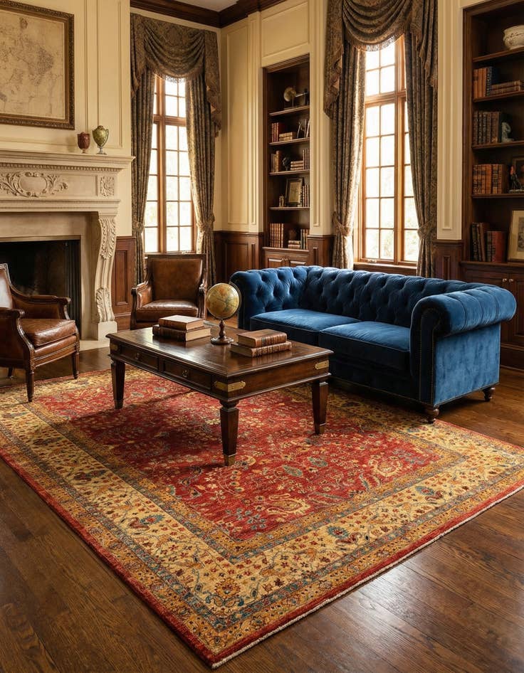 Detail image of 6' 9 x 9' 5 Ariana Ziegler Wool Rug