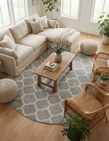 10' x 10' Lattice Round Rug