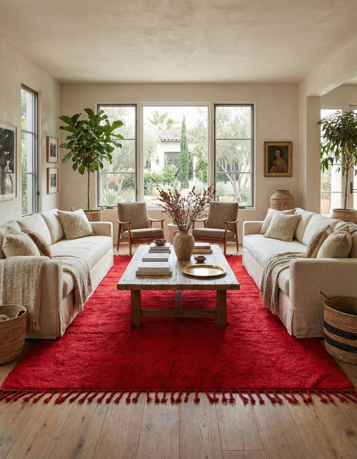 Detail image of 8' 2 x 13'  Hand Knotted Moroccan Wool Rug