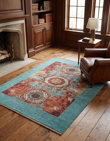 5' 4 x 6' 8 Hand Knotted Mamluk Ziegler Rug