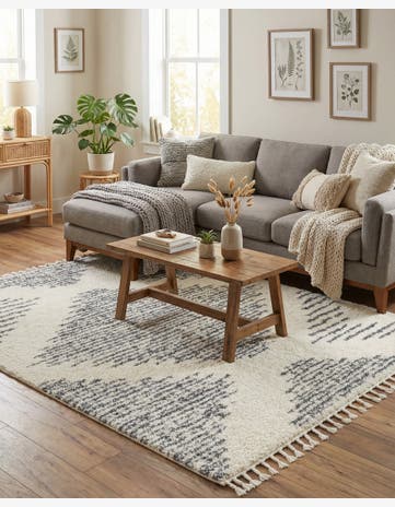 White Serenity Shag Rug