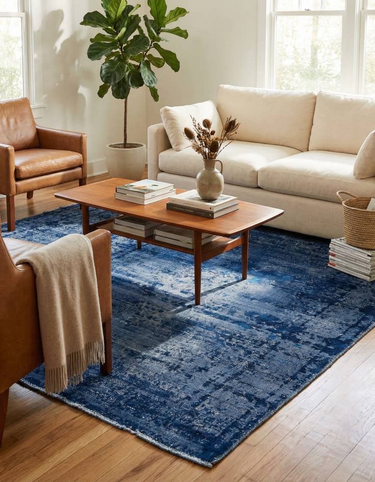 Detail image of 3' 10 x 5' 7  Hand Knotted Ultra Vintage Persian Wool Rug