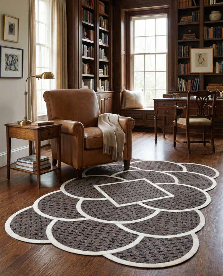 5' x 8' Cowhide Leather Rug