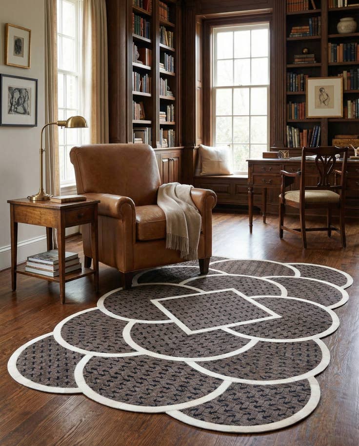 Detail image of 5' x 8' Cowhide Leather Rug