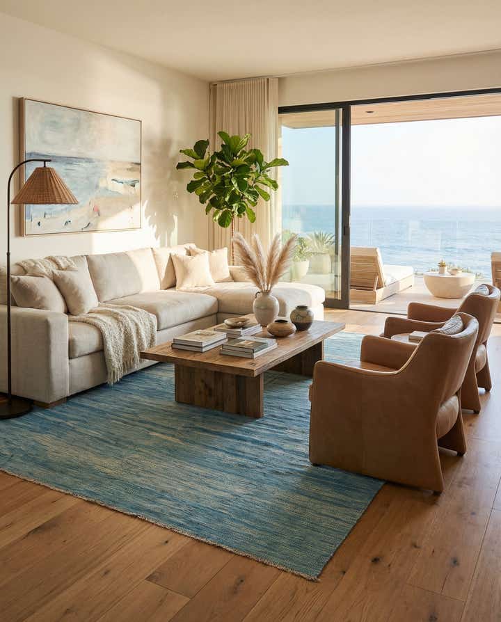 6' 3 x 9' 5 Hand Woven Kilim Modern Wool Rug