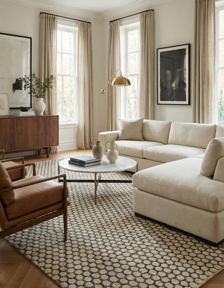 Detail image of 7' 10 x 10' 1  Hand Knotted Darya Wool Rug