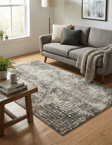 Gray Washable Theia Rug