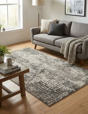 Gray Washable Theia Rug