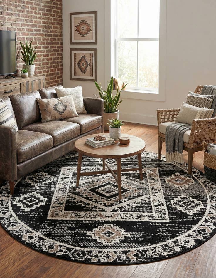 Detail image of  7' x 7' Cherokee Round Rug