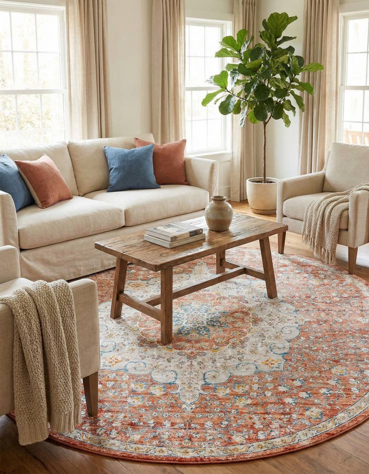 Detail image of 10' 2 x 10' 2 Newport Round Rug