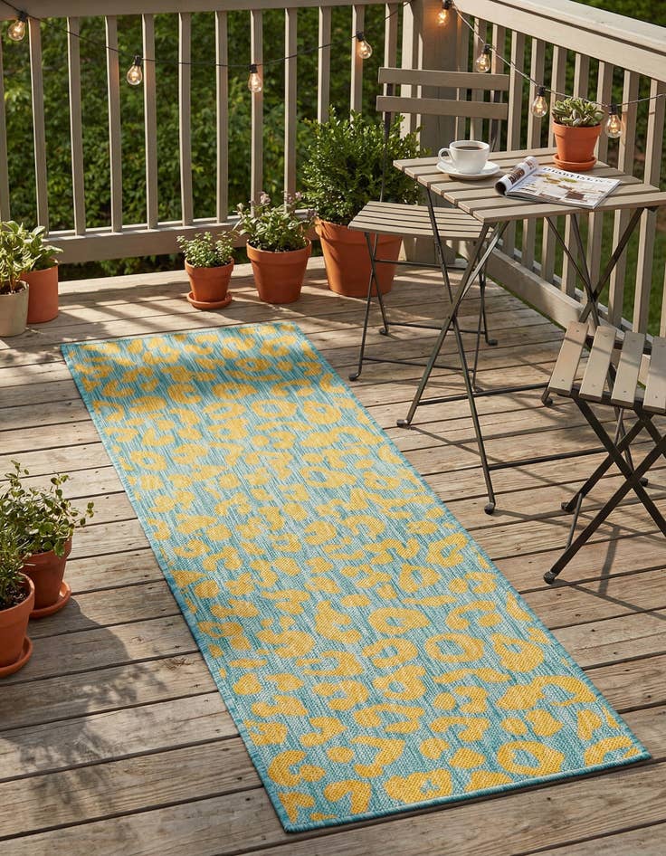 Detail image of 2' x 6'  Washable Safari Indoor / Outdoor Runner Rug