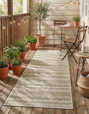 2' x 6' Easy-Clean Ribbon Indoor / Outdoor Runner Rug