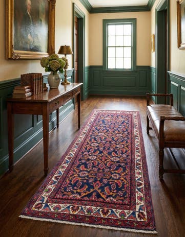 3' 9 x 9' 10 Malayer Wool Runner Rug