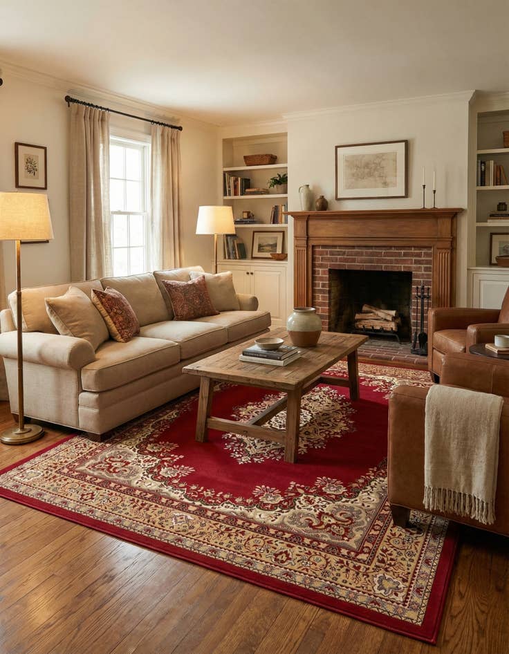 Detail image of 9' x 12' Mashad Design Rug