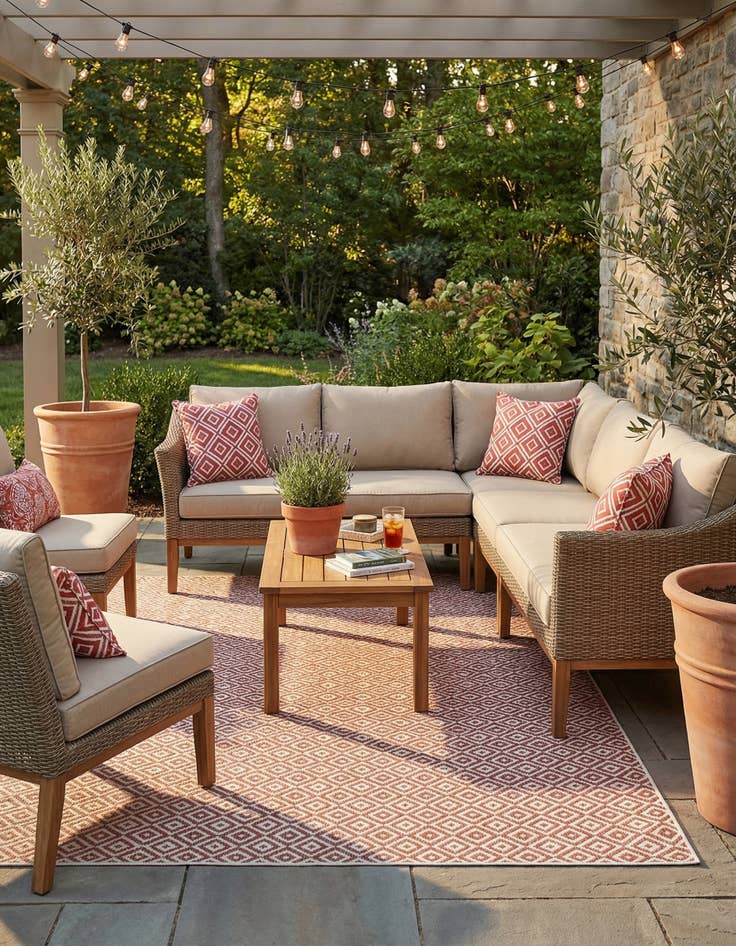 Detail image of  9' x 12'  Washable Jill Zarin Costa Rica Indoor / Outdoor Rug