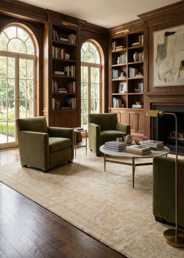 12' 9 x 12' 11 Kaizar Wool Square Rug